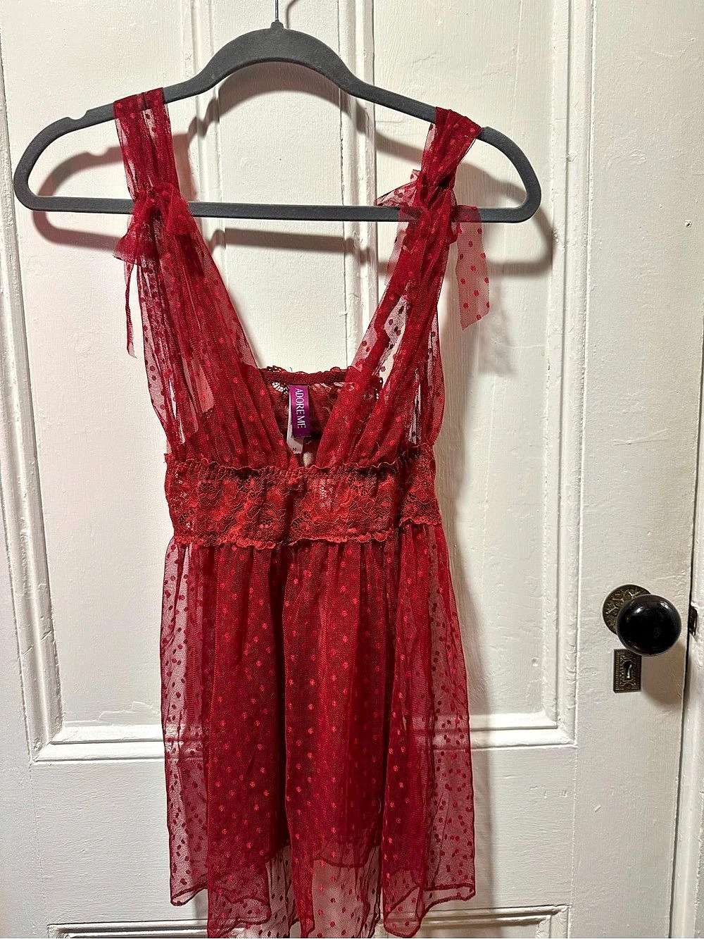 ADORE ME Red Polka Dot Mini Dress Size Medium